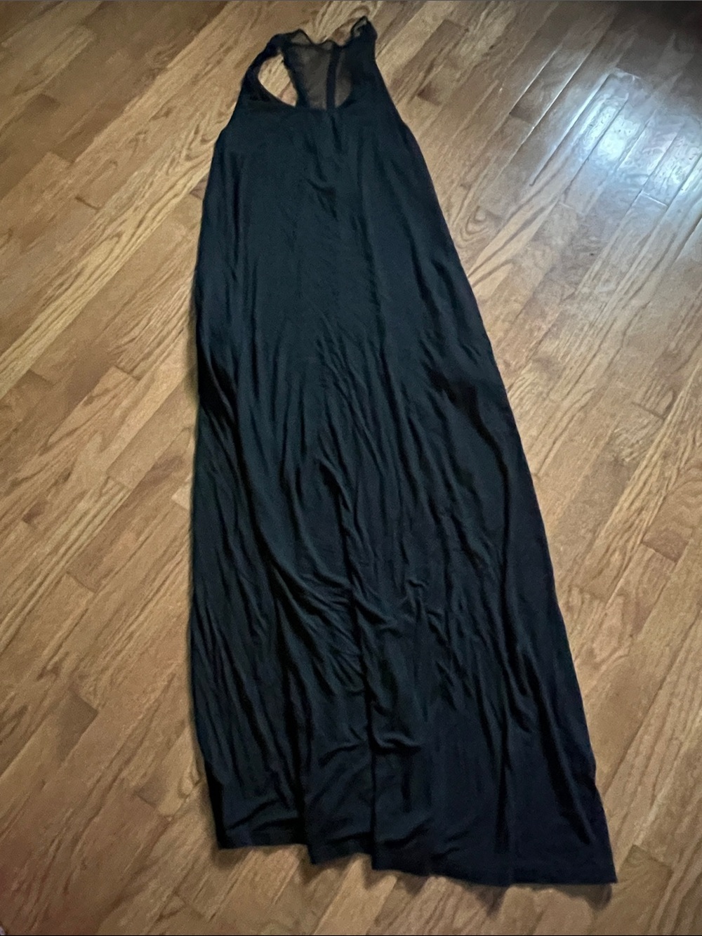 Suzanne Betro black maxi dress with pockets. Large